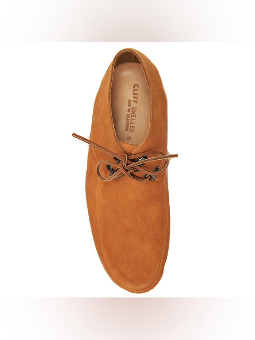 CYDWOQ Cliff Dweller Eco Leather Made in California Lace-Up Shoe in Tan
